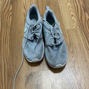 Nike gray and blue shoes